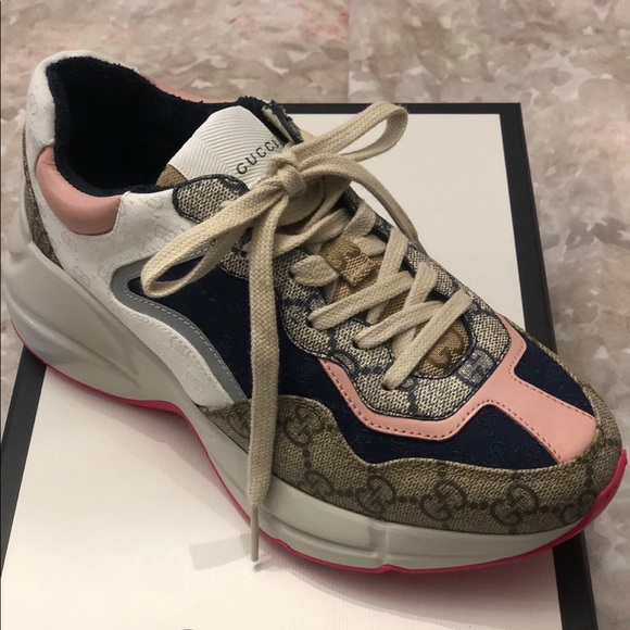 women's gg rhyton sneaker pink